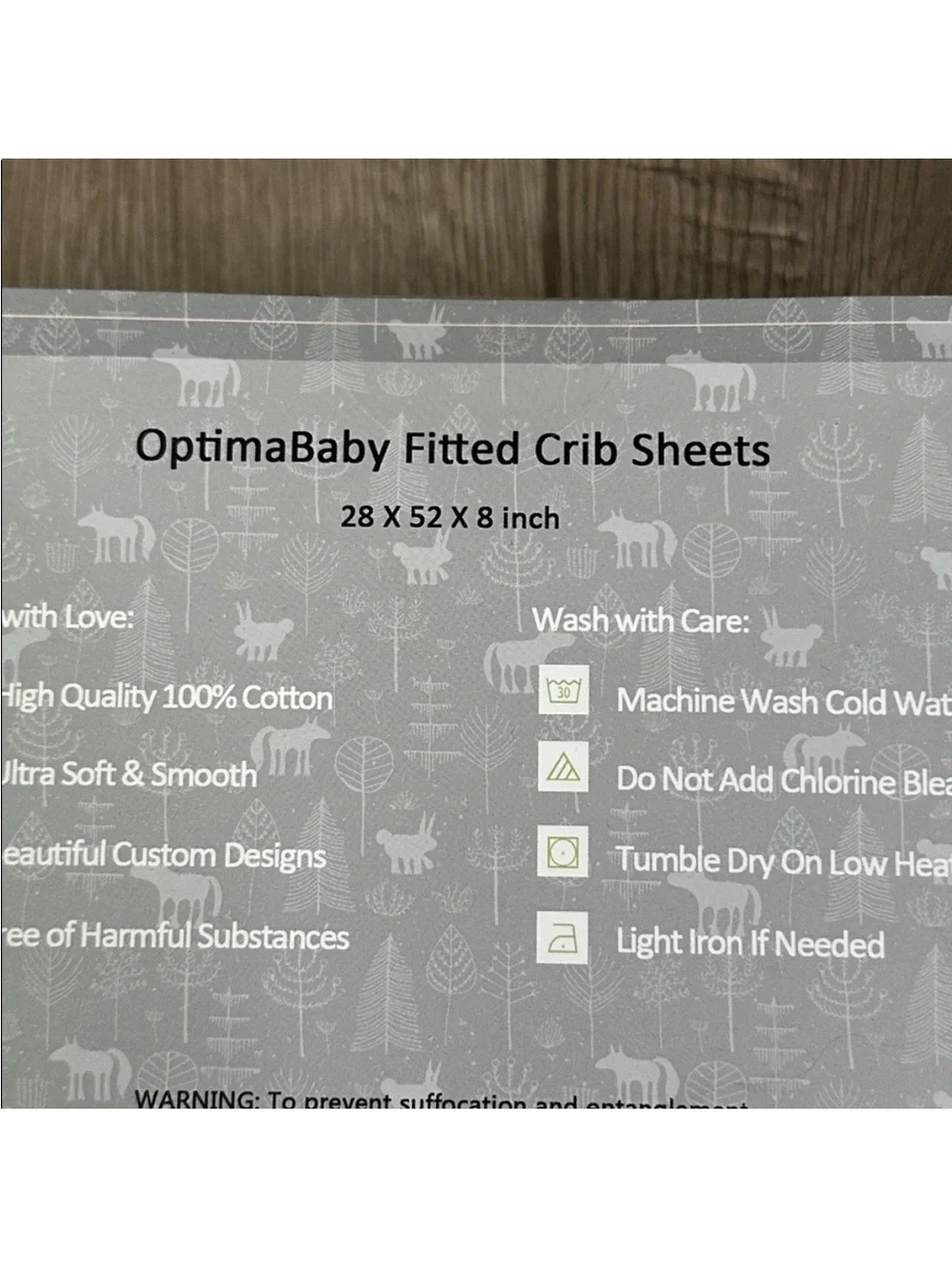 Two Optima Baby 2 Pack Fitted Soft Cotton Fitted Crib Sheets Green White